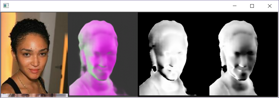 Example of generated surface normals on a face