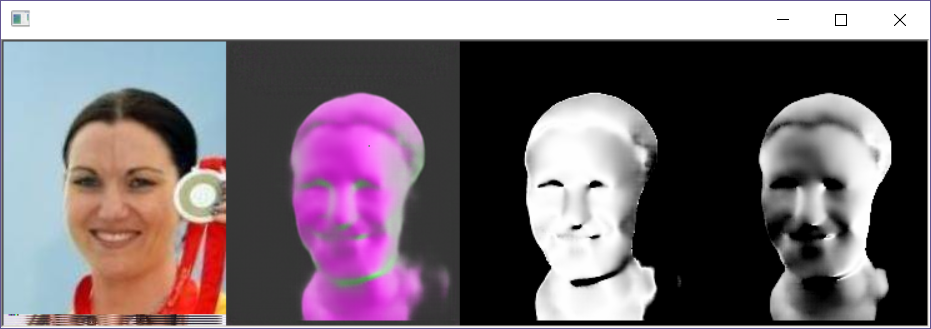 Fourth example of a generated surface normal for a face